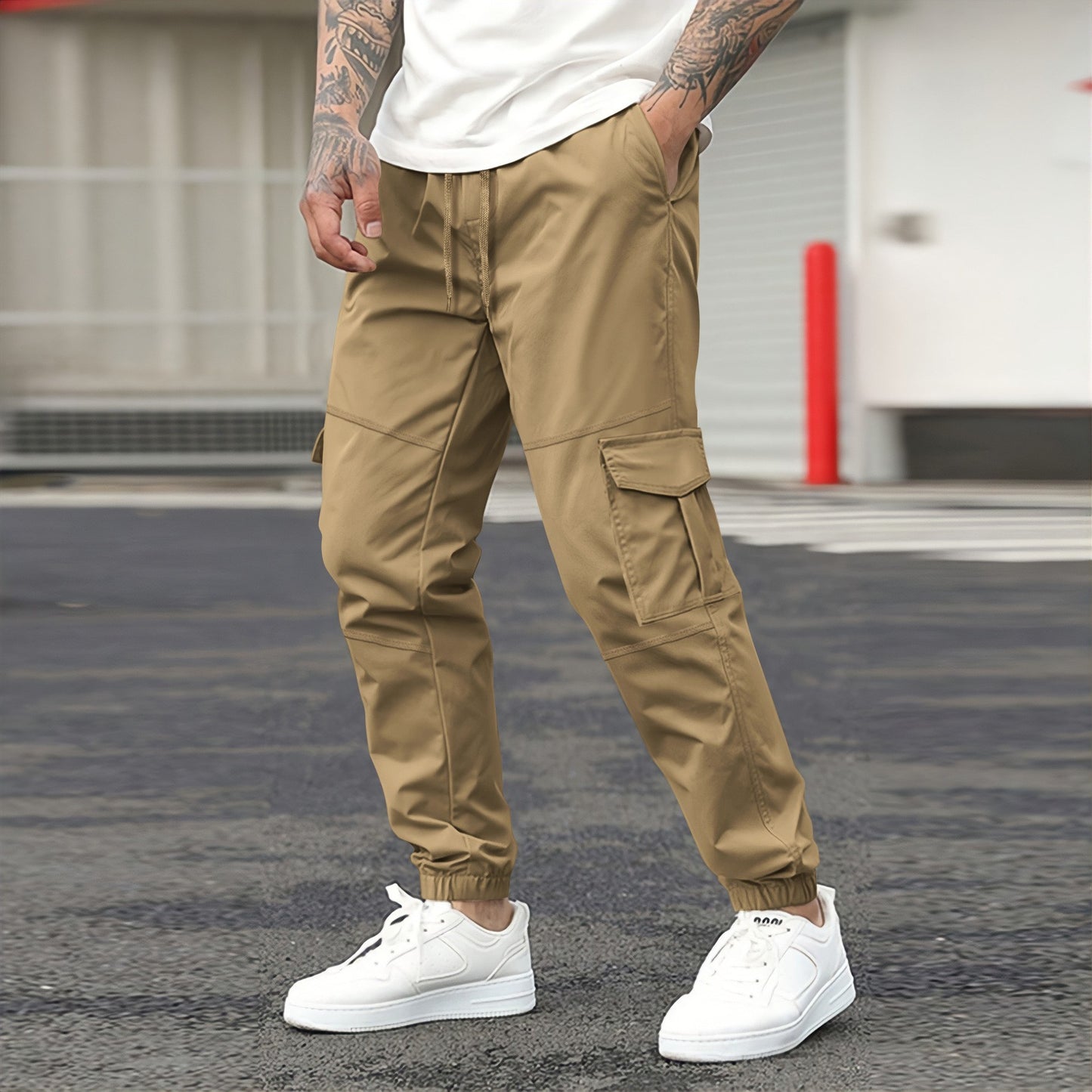 Fashion Solid Color Casual Sports Jogger Pants