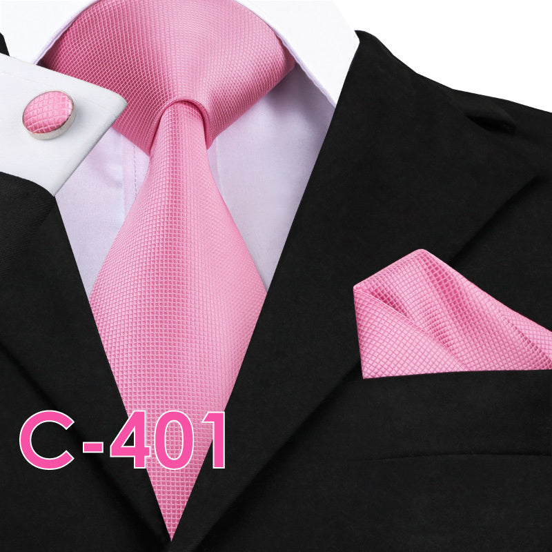Solid Silk Mens Ties Neck Tie Set For Men