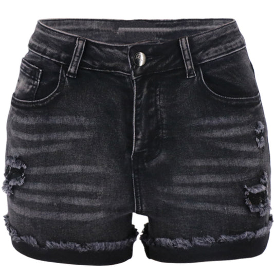 High Elastic Black High Waist Denim In Stock Women's Jeans