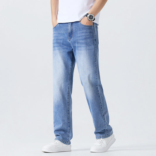 Washed Cleanfit Men's Light Blue Jeans