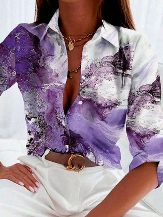 Women's Spring Summer Long Sleeve Casual Shirt