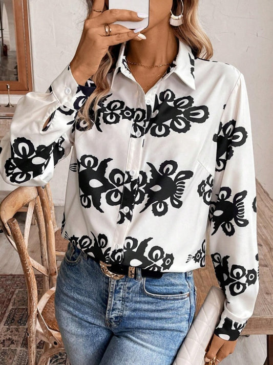 Women's Spring Summer Long Sleeve Casual Shirt