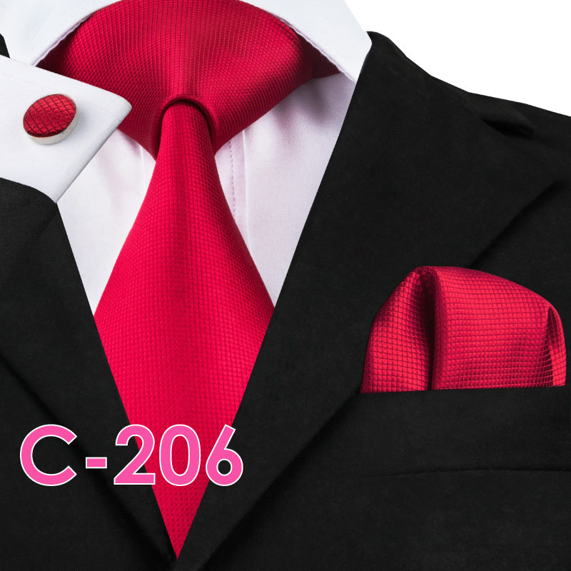 Solid Silk Mens Ties Neck Tie Set For Men