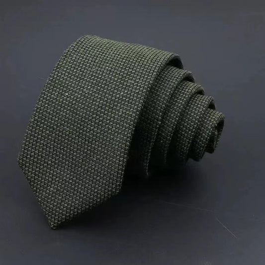 Men's Business Fashion Striped Solid Color Tie Cotton Formal Wear