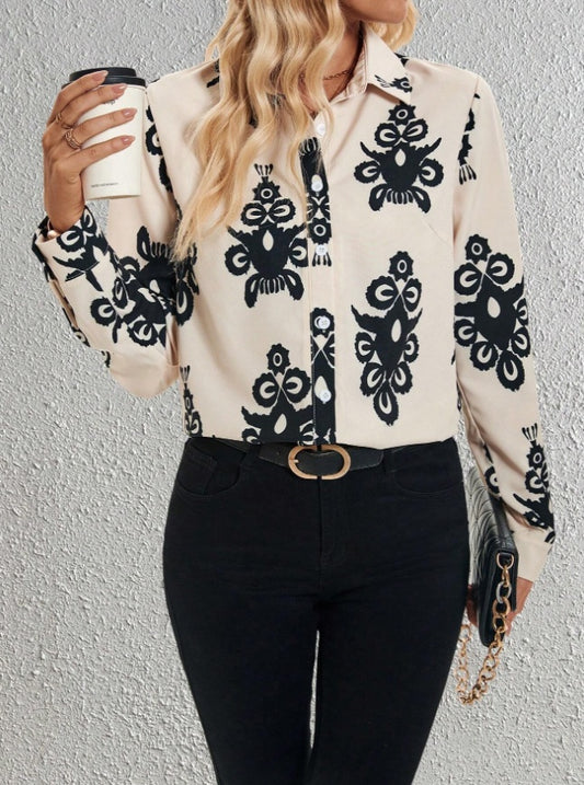 Women's Spring Summer Long Sleeve Casual Shirt