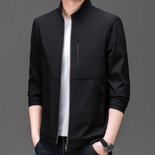 Men's Solid Color Jacket High-grade Trendy Casual