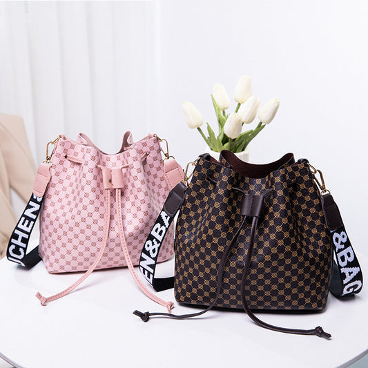 Printed Bucket Bag Female Fashion Ladies Large-capacity Crossbody Bag