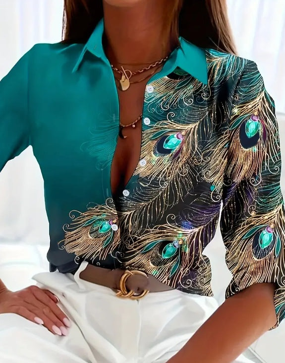 Women's Spring Summer Long Sleeve Casual Shirt