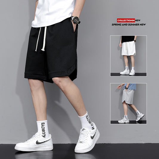 Summer Basketball Shorts Beach Solid Color Leisure Sports Five Points