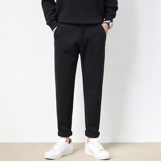 Men's Business Woolen Straight Casual Pants