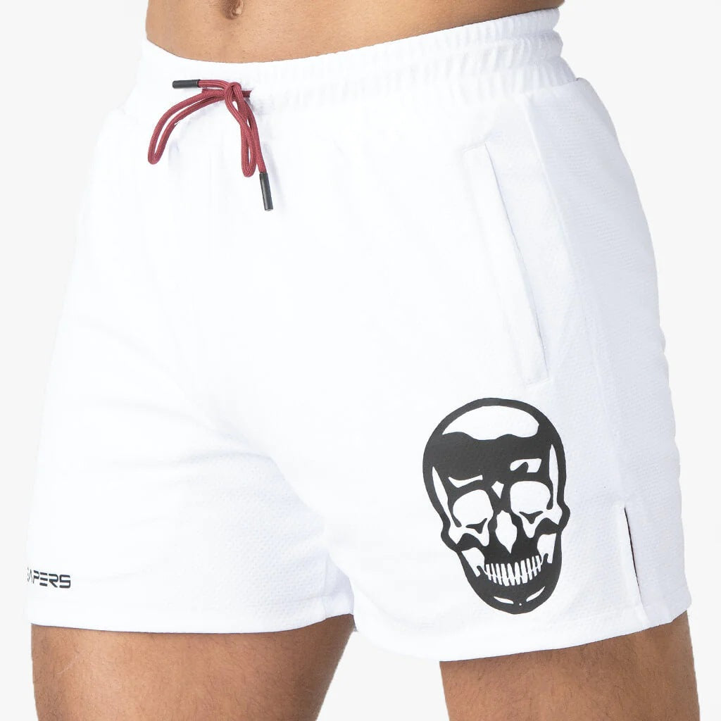 Men's Athletic Shorts Muscle Workout Training Mesh Breathable Slim Fit Below The Knee