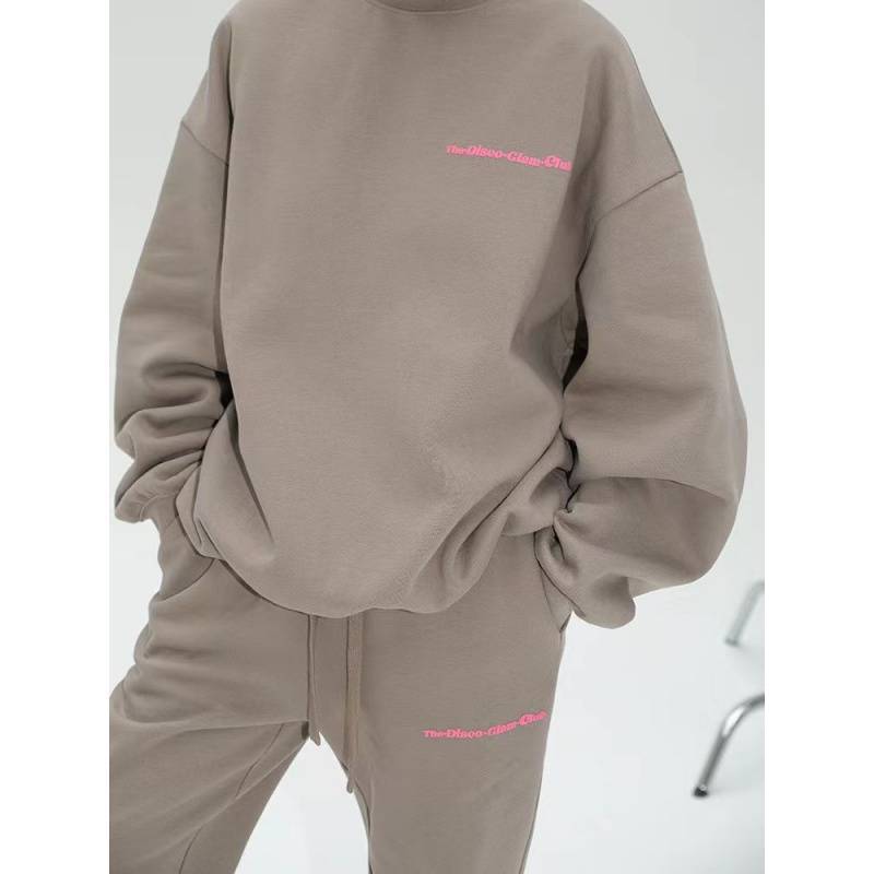 Women's Long-sleeved Round-neck Sweater Sports Pants Casual Two-piece Suit