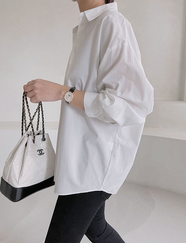 Early Autumn New Temperament Wild Button Loose Slimming Shirt