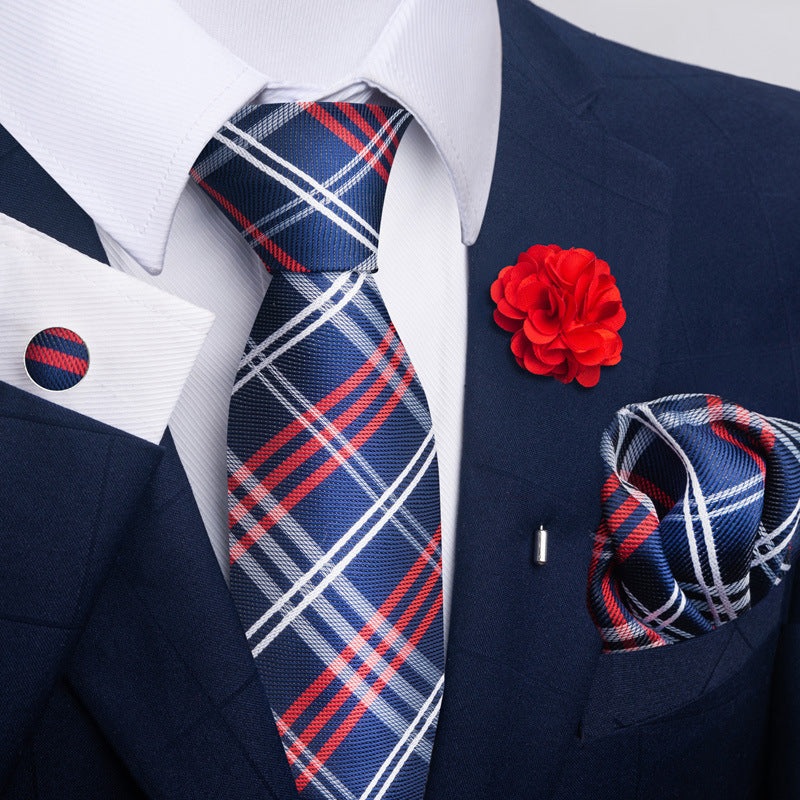 Men's Tie Suit Pocket Square Combo