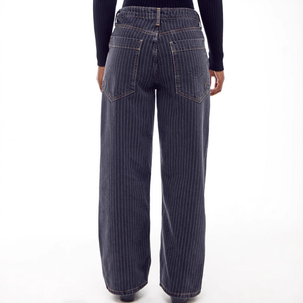 American Casual Denim Printing Loose Pockets