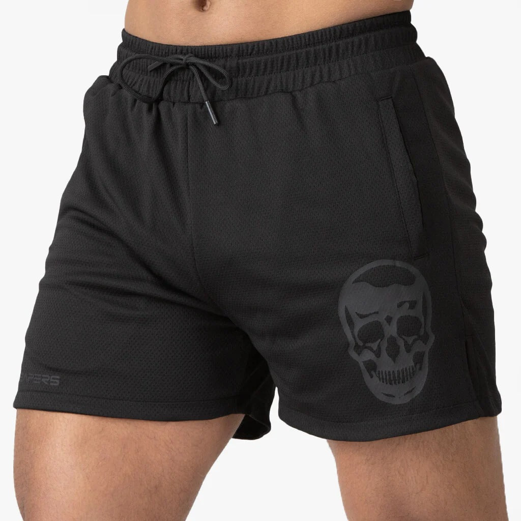 Men's Athletic Shorts Muscle Workout Training Mesh Breathable Slim Fit Below The Knee