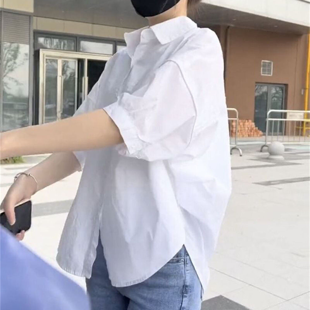 Fashion Personality Half Sleeve Women's Casual Shirt Top