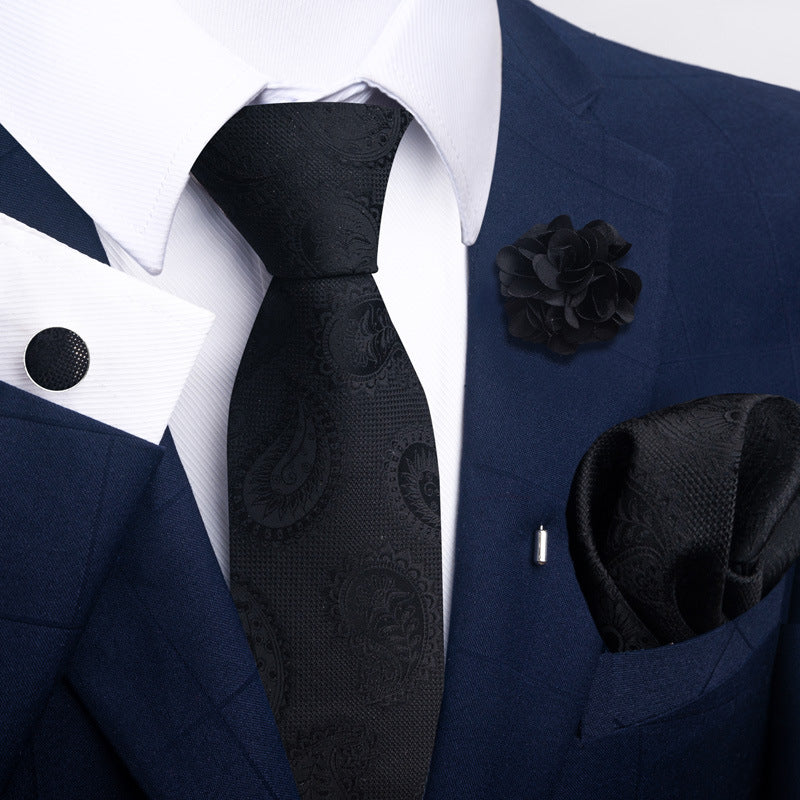 Men's Tie Suit Pocket Square Combo