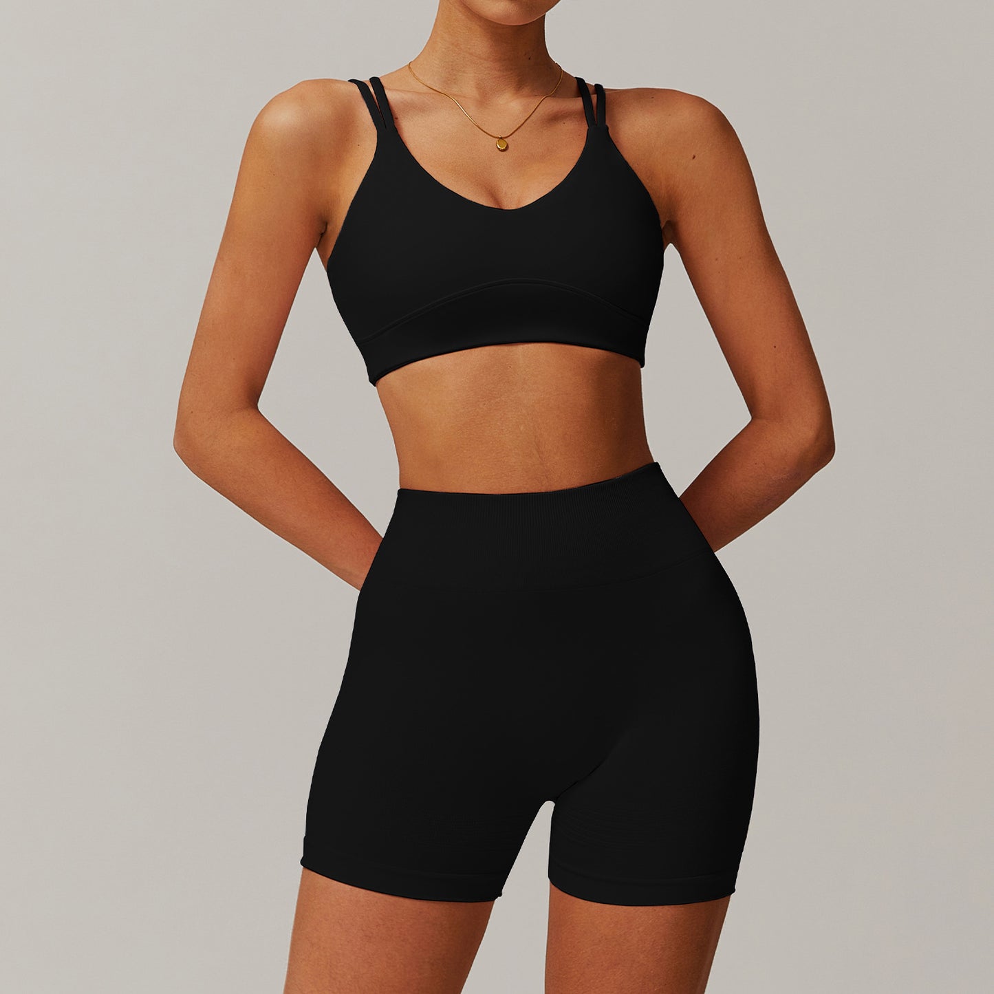 Quick-drying Yoga Suit Cross Beauty Back Workout Exercise Outfit