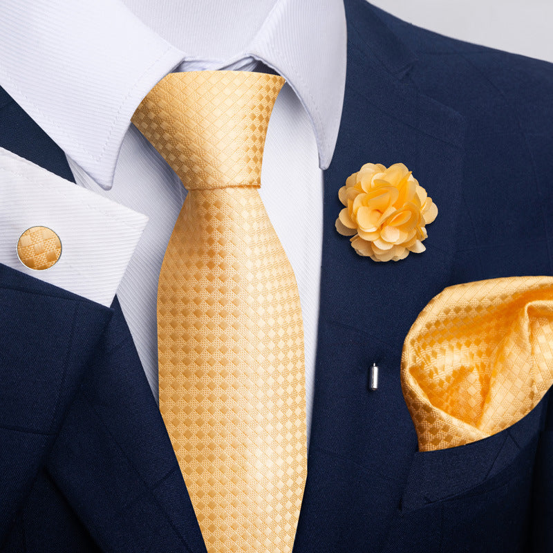 Men's Tie Suit Pocket Square Combo
