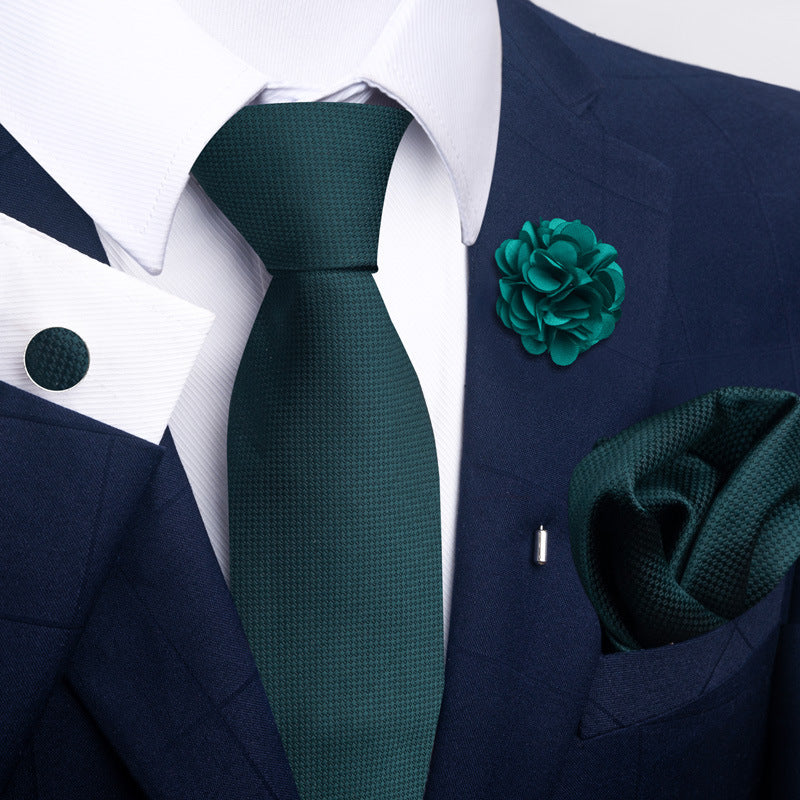 Men's Tie Suit Pocket Square Combo