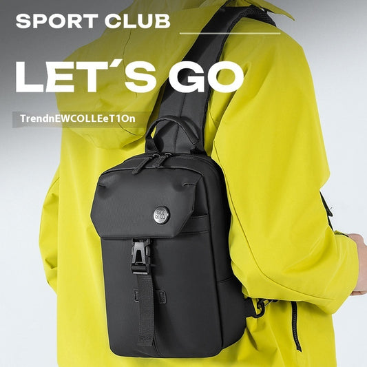 Men's Casual Backpack Large Capacity Shoulder Trendy Simple Design Practical Slanted Chest Bag