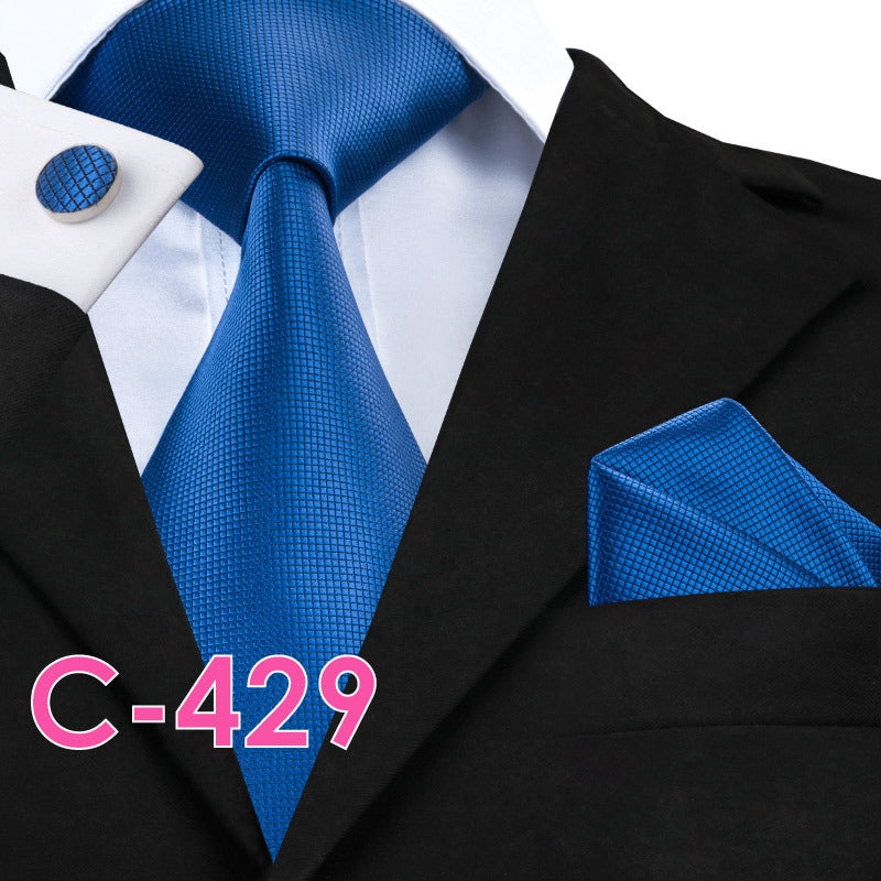 Solid Silk Mens Ties Neck Tie Set For Men