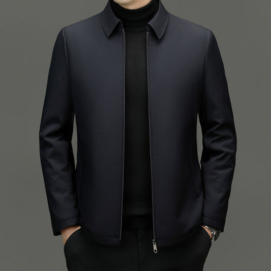 Middle-aged Father Business Casual Pure Color Cotton Clothing Tide