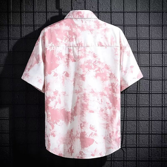 Men's Ice Silk Breathable Summer High-end Printed Shirt