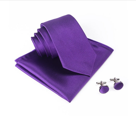 Solid Silk Mens Ties Neck Tie Set For Men