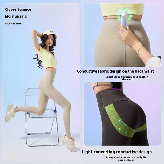 High Waist Shark Pants Belly Compression Leggings Outer Wear