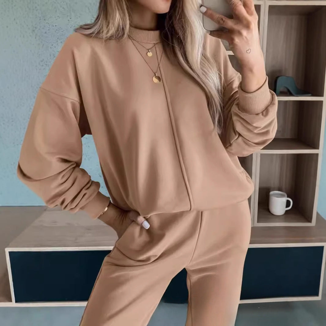 Loose Casual High Waist Ankle-tied Track Sweatpants Hoodie Coat Women
