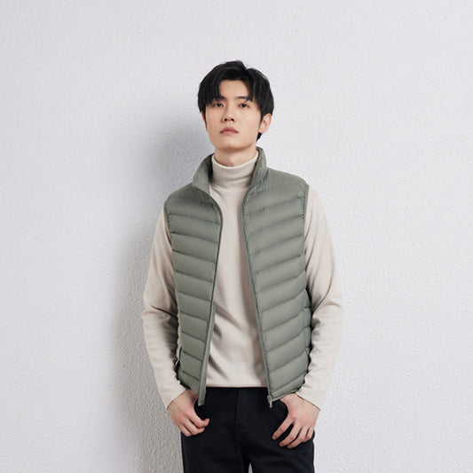 Men's Stand Collar Vest Thin