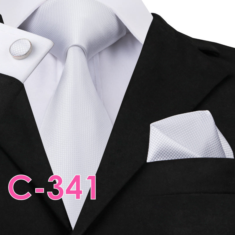 Solid Silk Mens Ties Neck Tie Set For Men