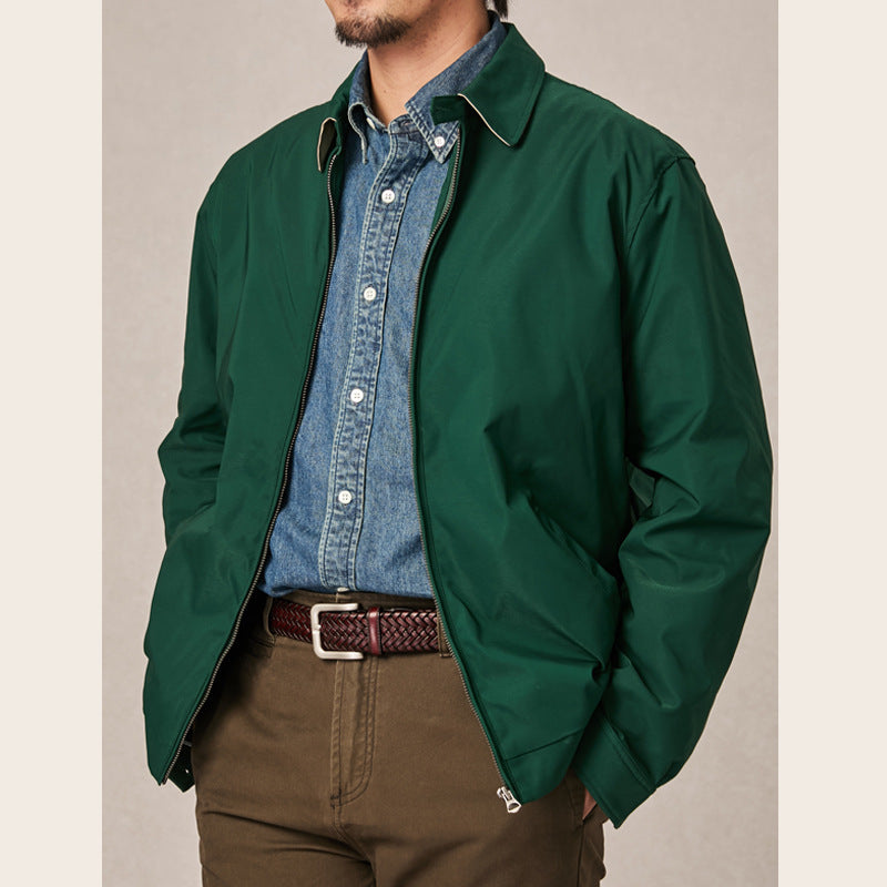 Spring Classic Lapel Contrast Color Sports Jacket
