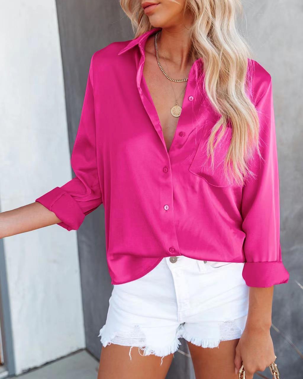 European And American Women's Clothing Spring Long Sleeve V-neck