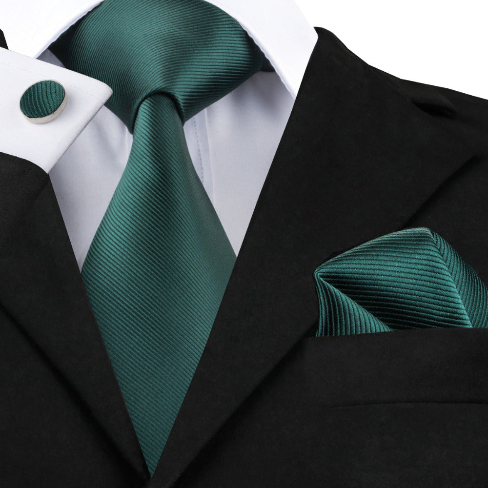 Solid Silk Mens Ties Neck Tie Set For Men