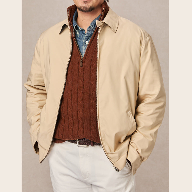 Spring Classic Lapel Contrast Color Sports Jacket