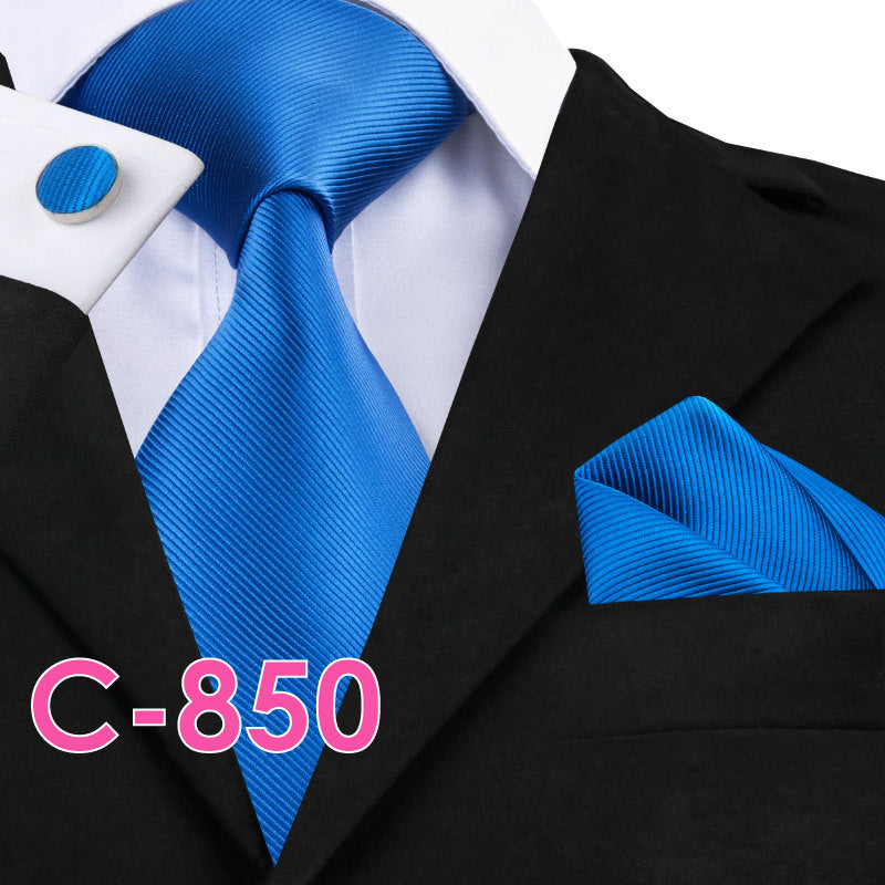 Solid Silk Mens Ties Neck Tie Set For Men