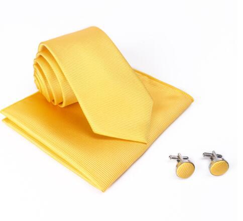 Solid Silk Mens Ties Neck Tie Set For Men