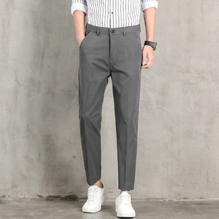 Winter Men's Casual Cashmere Pants Straight Wide-leg Pants