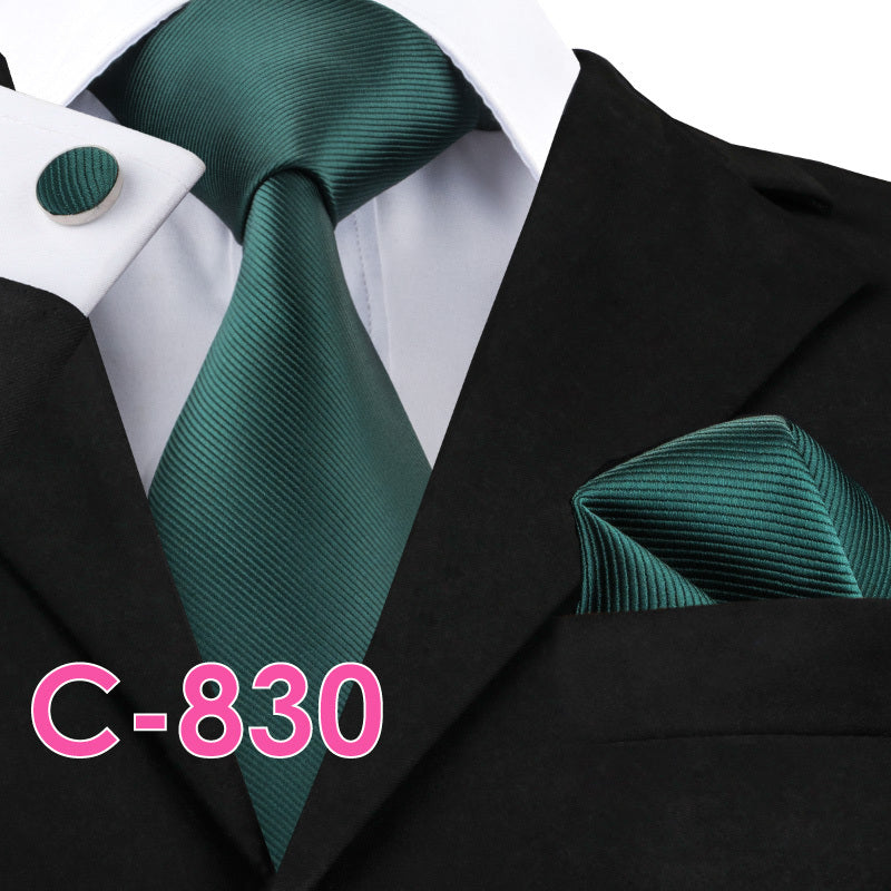 Solid Silk Mens Ties Neck Tie Set For Men