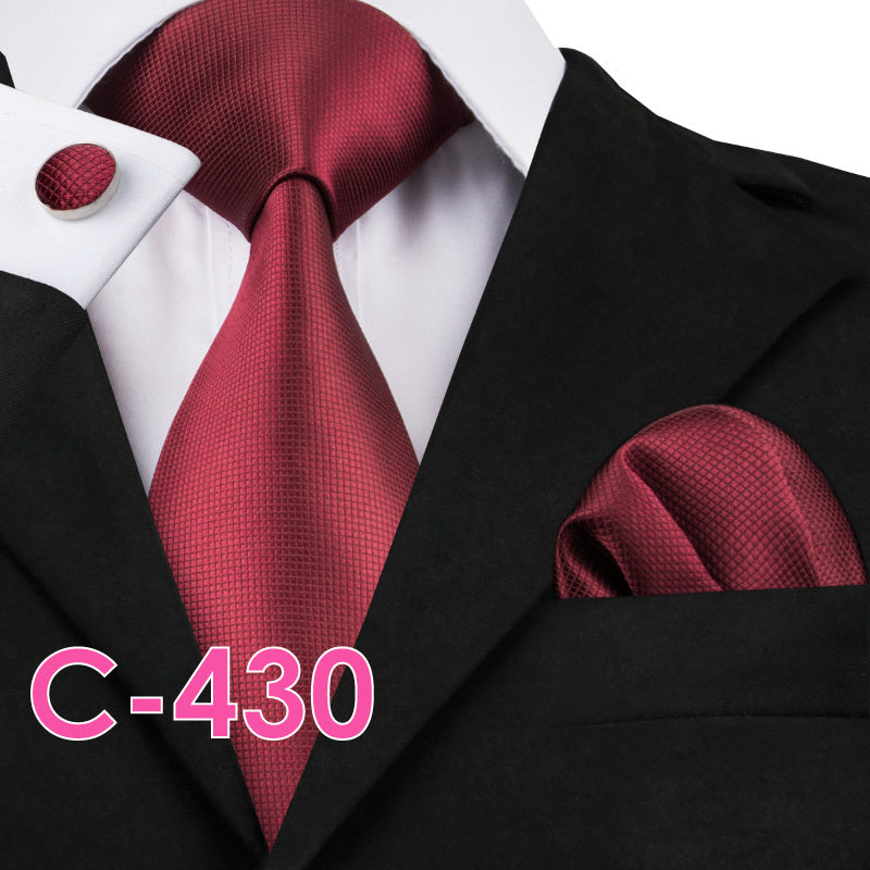 Solid Silk Mens Ties Neck Tie Set For Men