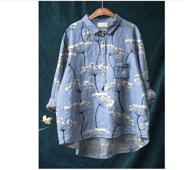 Hawaiian Style Long Sleeve Shirt