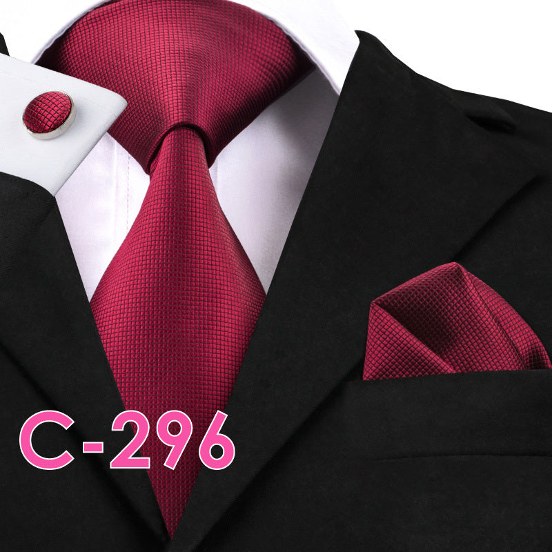 Solid Silk Mens Ties Neck Tie Set For Men