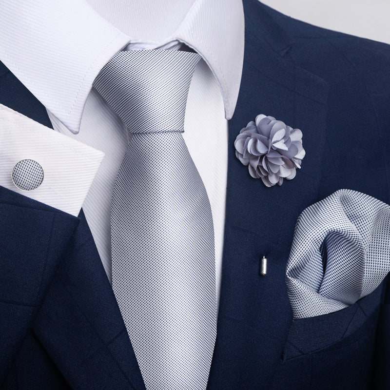 Men's Tie Suit Pocket Square Combo