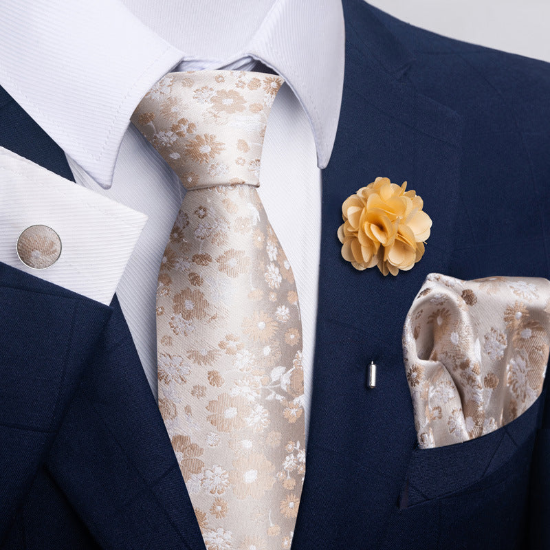 Men's Tie Suit Pocket Square Combo
