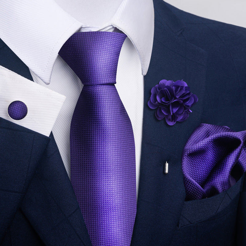 Men's Tie Suit Pocket Square Combo