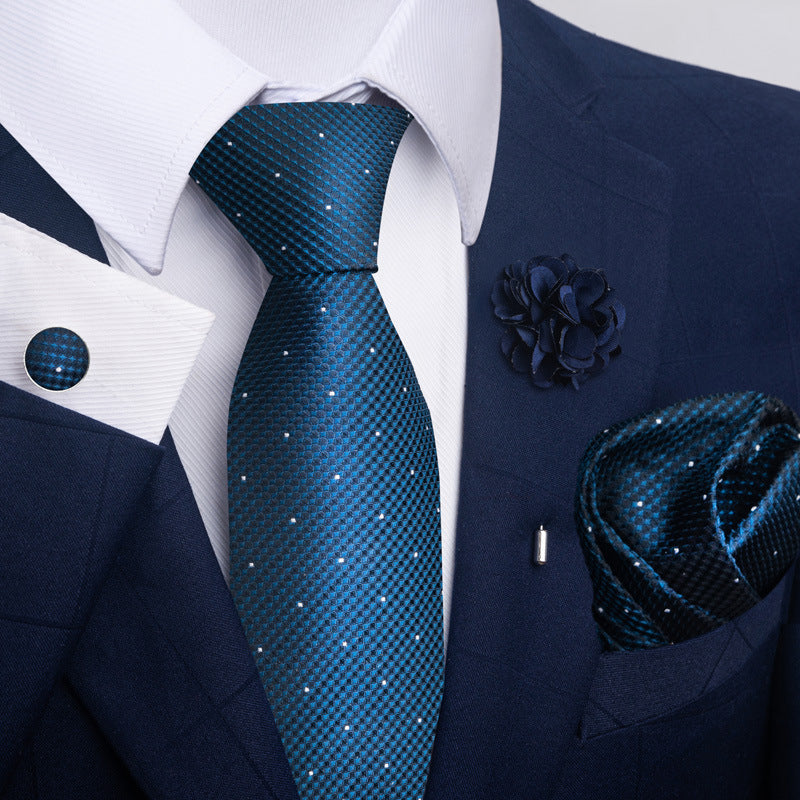 Men's Tie Suit Pocket Square Combo