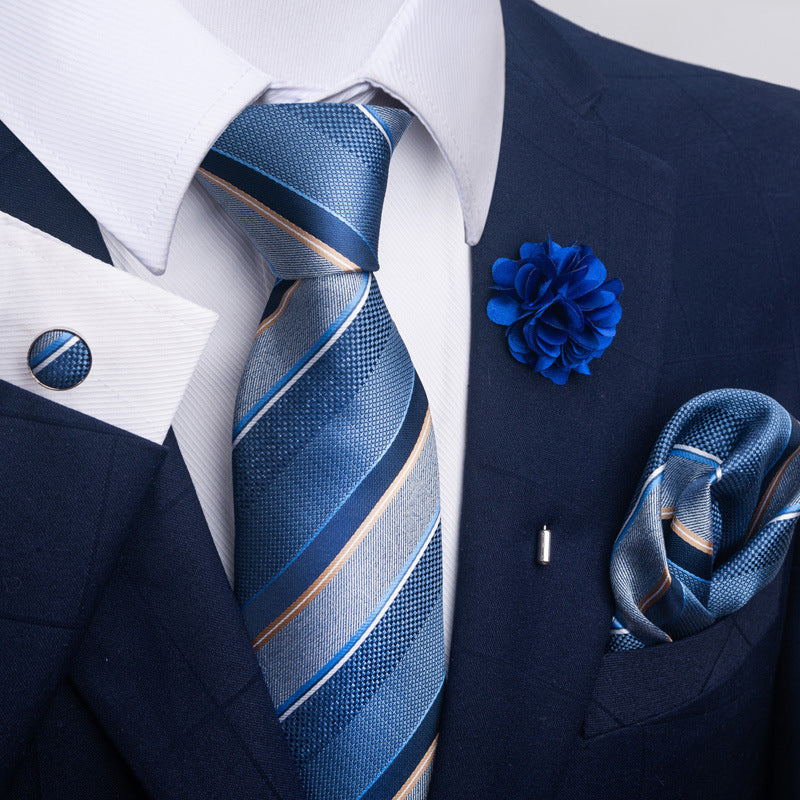Men's Tie Suit Pocket Square Combo
